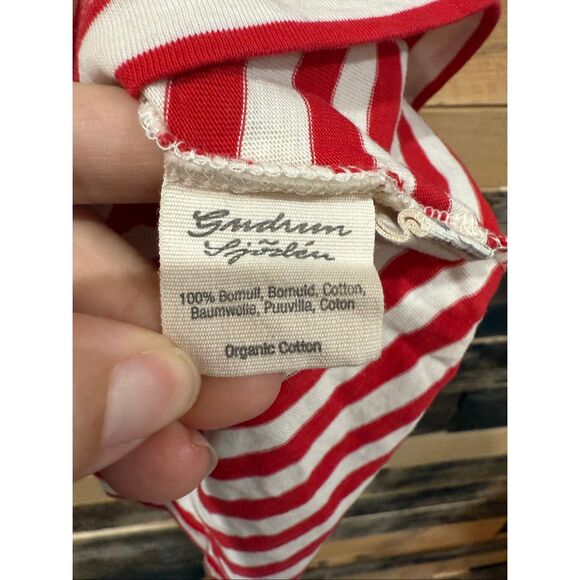 Gudrun Sjoden stripped cotton top call-out size XL - Picture 4 of 9